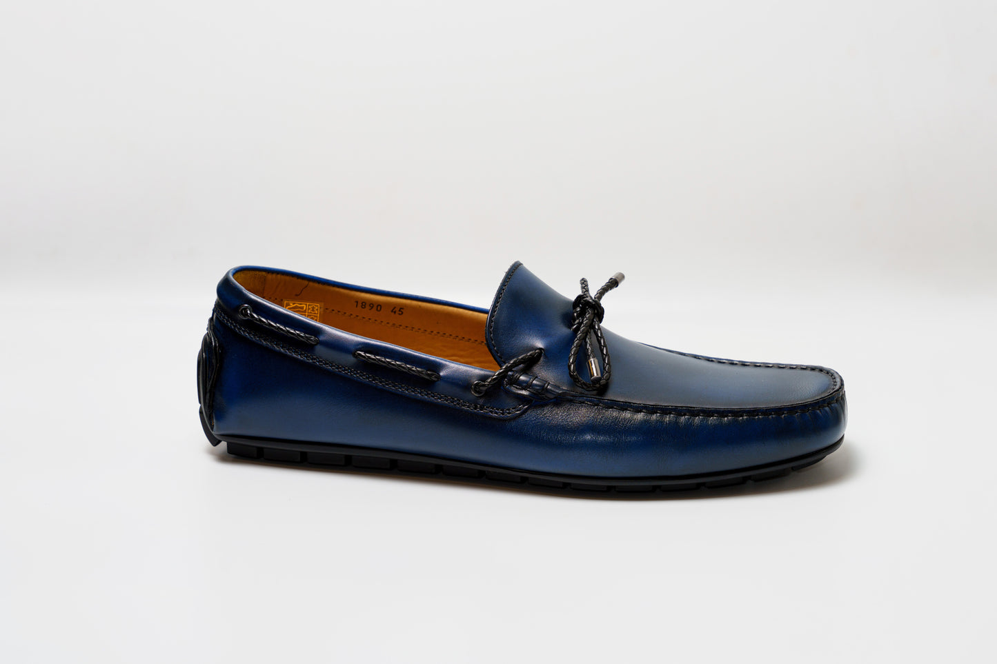 Blue Shiny Mocassins