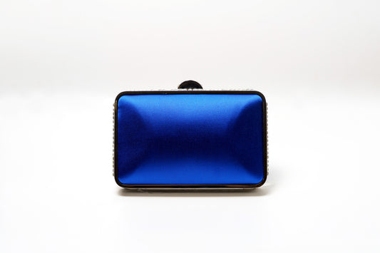 Colbalt Blue Diamonte Clutch Bag