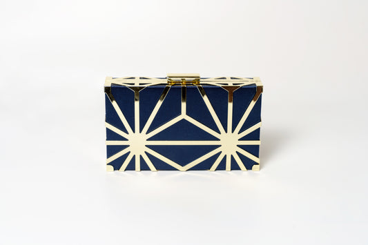 Navy Blue Radiance Clutch