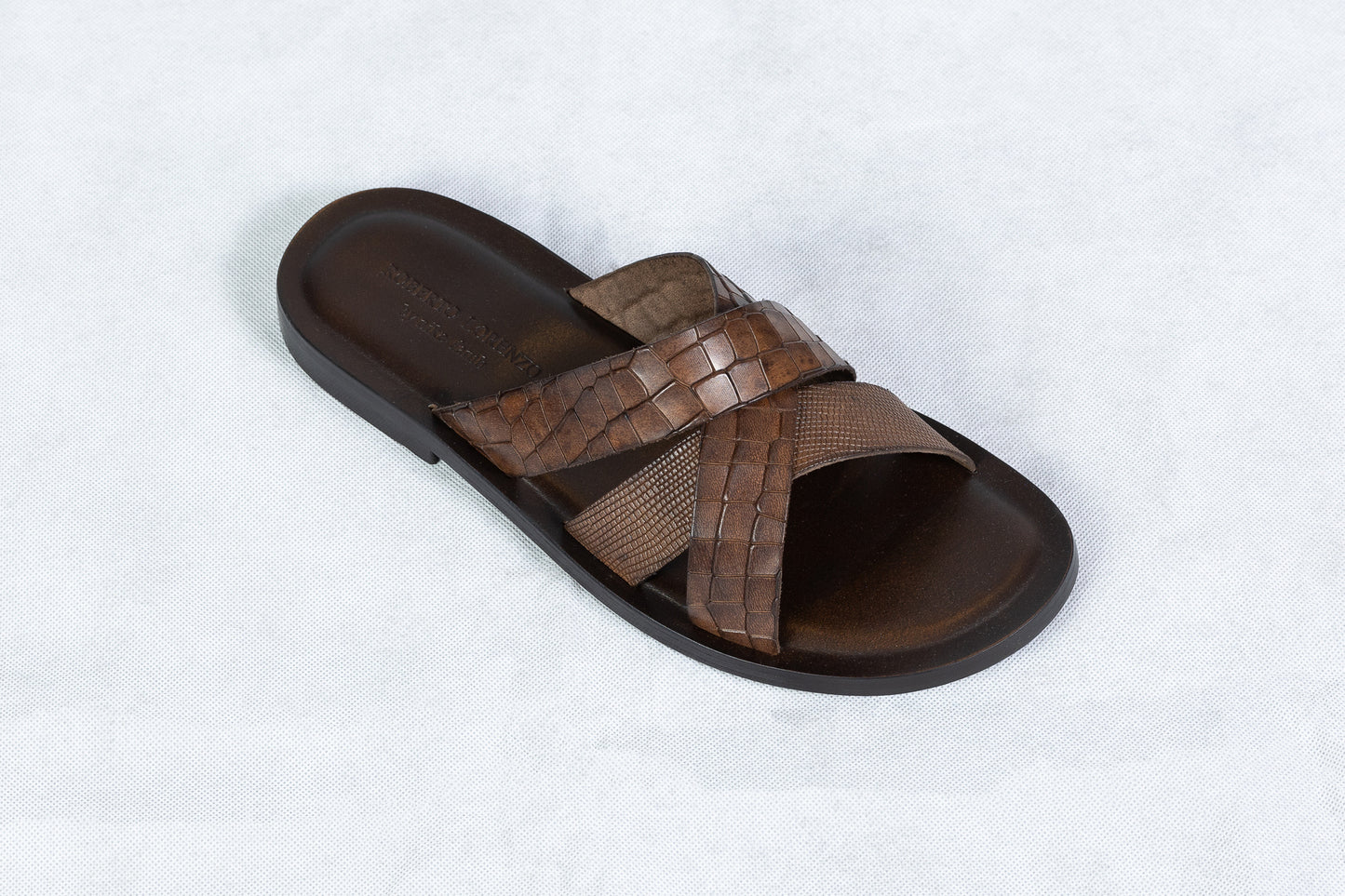 Brown Cross Sandals